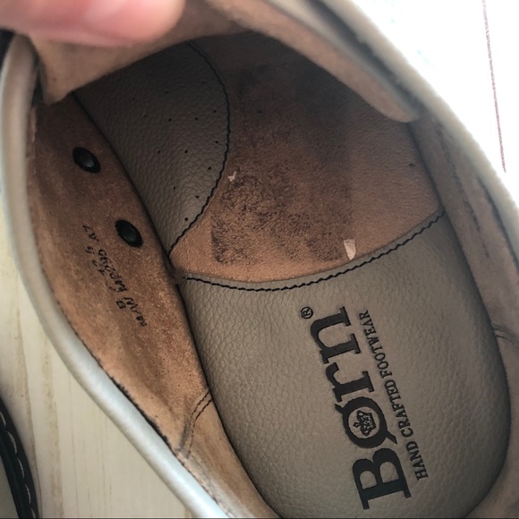 BORN vintage blue grey leather corduroy lace up shoes - Picture 12 of 12